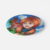 Lucky Girl Pappteller (Schrägansicht)