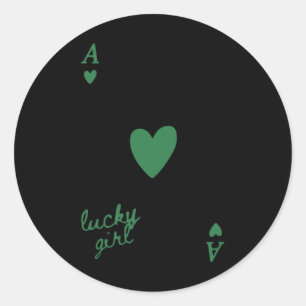 Lucky Girl Syndrome St. Patricks Day Runder Aufkleber