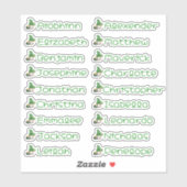 Lucky Gnome Custom Multiple Name Stickers Aufkleber (Blatt)