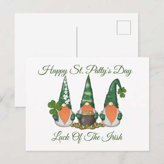 Lucky Gnomes Postkarte (Vorne/Hinten)