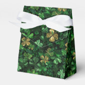 Lucky Gold and Green Shamrock Party Geschenkschachtel (Vorderseite)