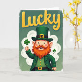 Lucky Gold Leprechaun Card Karte (Gelbe Blume)
