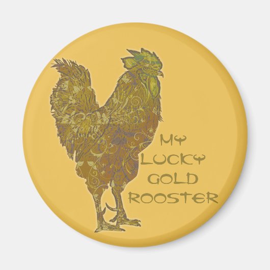 Lucky Gold Rooster | Magnetmagnet Magnet (Vorne)