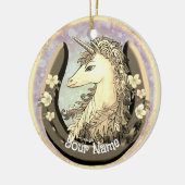 Lucky Gold Unicorn Keramik Ornament (Links)