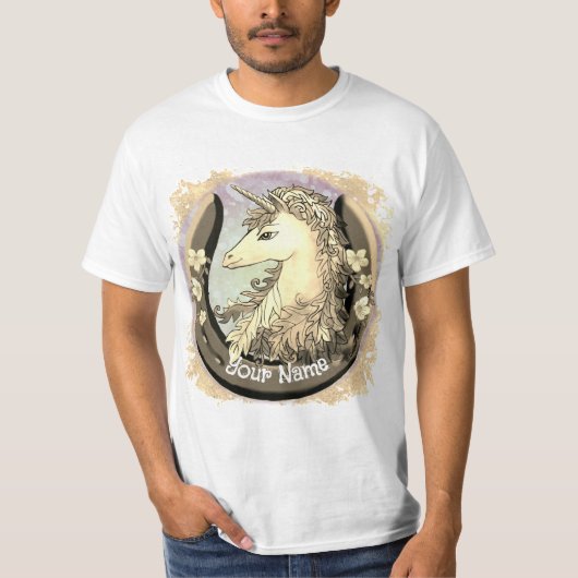 Lucky Gold Unicorn T-Shirt (Vorderseite)