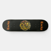 Lucky Golden Dragon Skateboard (Horizontal)