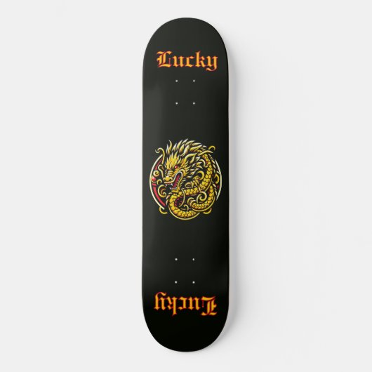 Lucky Golden Dragon Skateboard (Vorderseite)