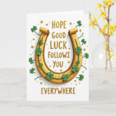 Lucky Golden Horseshoe Card Karte (Gelbe Blume)