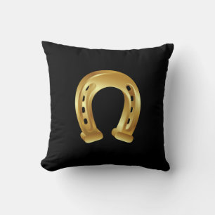 Lucky Golden Hufeisen Kissen