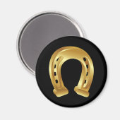 Lucky Golden Hufeisen Magnet (Vorderseite/Rückseite)