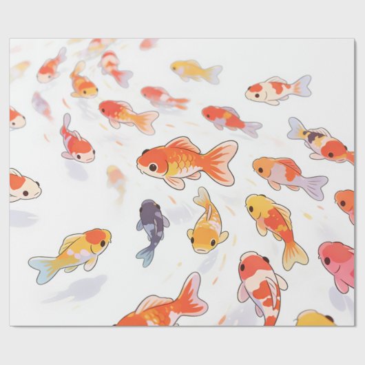 Lucky Goldfish Wrapping Paper Geschenkpapier (Flach)
