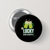 Lucky Grandpa St Patrick's Day Button (Vorne & Hinten)