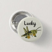 Lucky Grasshopper Button (Vorne & Hinten)