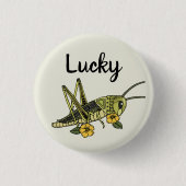 Lucky Grasshopper Button (Vorderseite)