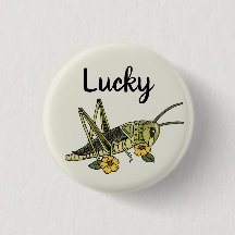 Lucky Grasshopper Button