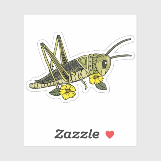 Lucky Grasshopper Sticker (Blatt)