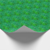 Lucky Green 4leaf Klee Geschenkpapier (Ecke)