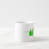 Lucky Green Cactus Espresso Coffee Tasse (Vorderseite)