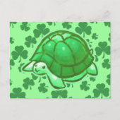 Lucky Green Closed Turtles Postkarte (Vorderseite)