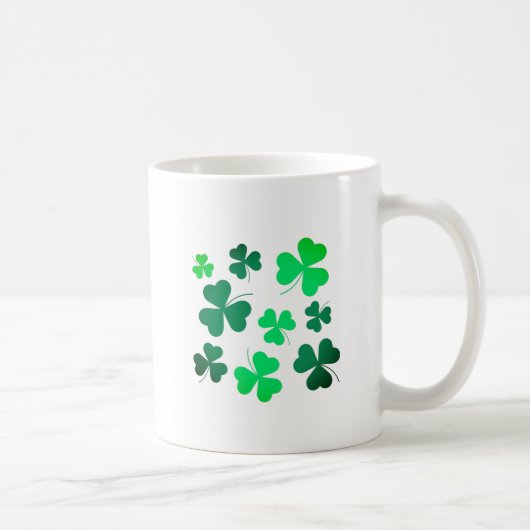 Lucky Green Clover Kleeblatt Irland Kaffeetasse (Rechts)
