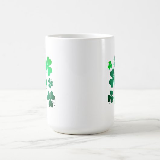 Lucky Green Clover Kleeblatt Irland Kaffeetasse (Mittel)