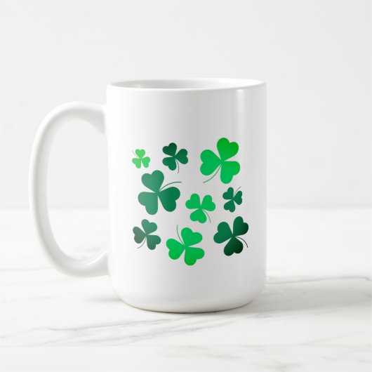 Lucky Green Clover Kleeblatt Irland Kaffeetasse (Links)