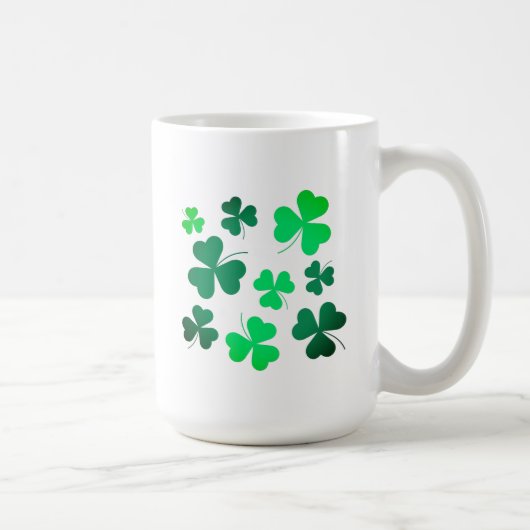 Lucky Green Clover Kleeblatt Irland Kaffeetasse (Rechts)