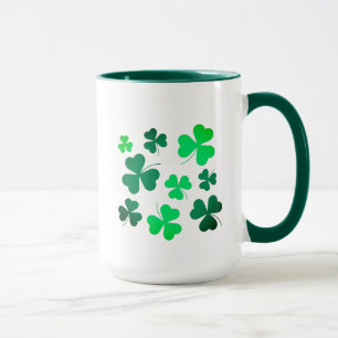 Lucky Green Clover Kleeblatt Irland Tasse