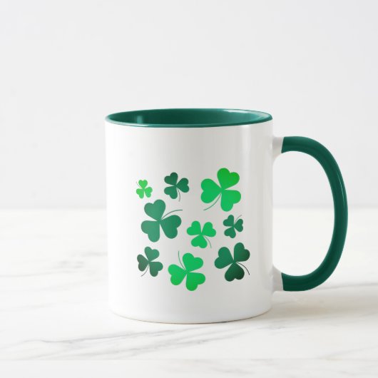 Lucky Green Clover Kleeblatt Irland Tasse (Rechts)