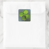 Lucky Green Clover Quadratischer Aufkleber (Tasche)
