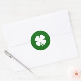 Lucky Green Clover St Patricks Day Runder Aufkleber