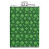Lucky Green Clovers Flachmann (Rückseite)