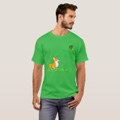 Lucky Green Corgi Dog Lover St Patrick Day T-Shirt (Vorne ganz)