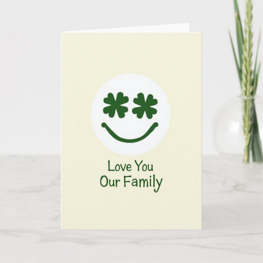 Lucky Green Family Love Card Karte (Vorderseite)