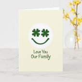 Lucky Green Family Love Card Karte (Gelbe Blume)