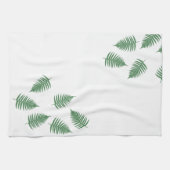 Lucky Green Fern Muster Minimalismus Geschirrtuch (Horizontal)