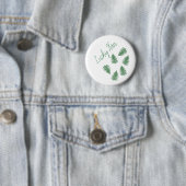 Lucky Green Fern Muster Round Button (Beispiel)
