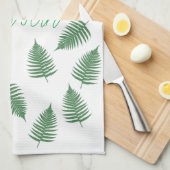 Lucky Green Fern Pattern Geschirrtuch (Viertel Falte)