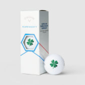 Lucky Green Four Leaf Clover Shamrock St Patrick's Golfball (Verpackung)