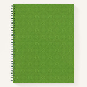 Lucky Green Icons Pattern Notizblock