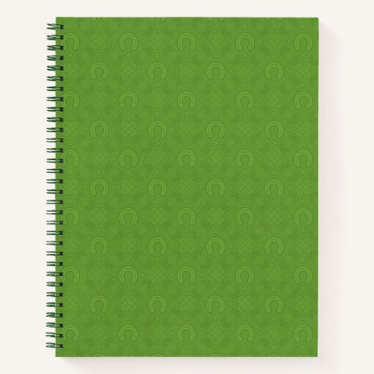 Lucky Green Icons Pattern Notizblock (Vorderseite)