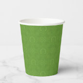 Lucky Green Icons Pattern Pappbecher (Rückseite)