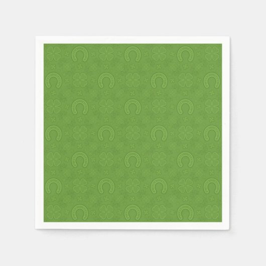 Lucky Green Icons Pattern Serviette (Vorderseite)