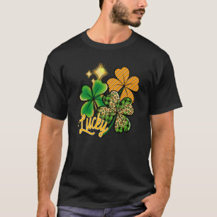 Lucky Green Irish Kariert Kleeblatt St Patrick's D T-Shirt