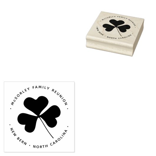 Lucky Green Irish Kleeblatt Blumenklee Gummistempel (Stempel)