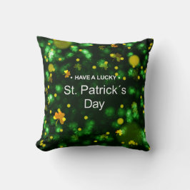 Lucky Green Irish Kleeblatt Glitzer Pattern Kissen