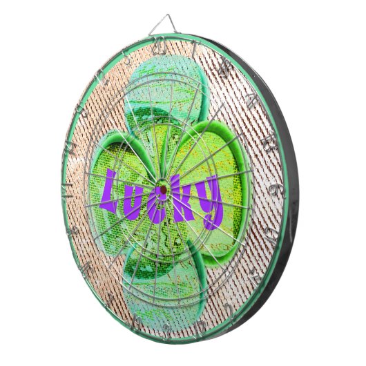 Lucky Green Klee Dartscheibe (Vorderseite rechts)