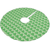 Lucky Green Kleeblatt Clover St. Patrick's Day Polyester Weihnachtsbaumdecke (Schrägansicht)