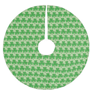 Lucky Green Kleeblatt Clover St. Patrick's Day Polyester Weihnachtsbaumdecke