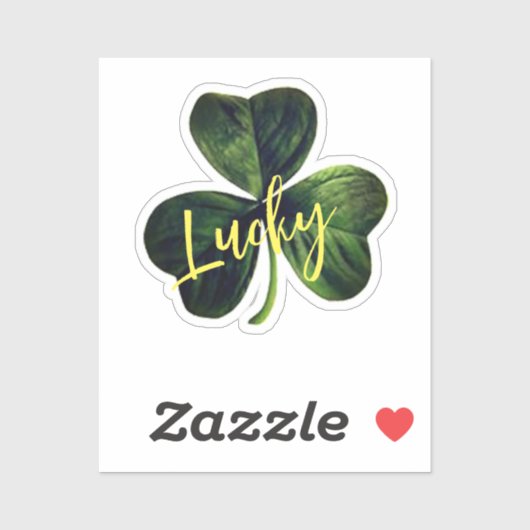 Lucky Green Kleeblatt Custom Cut Vinyl Sticker (Blatt)